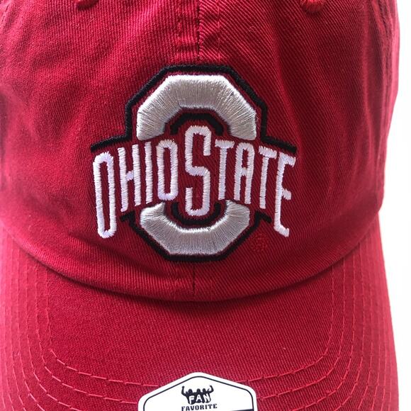 Fan Favorite NWT NCAA Ohio State University Buckeyes Red Adjustable Hat - Picture 5 of 14